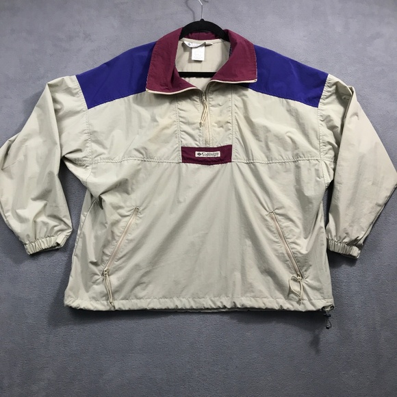 Vintage Columbia Windbreaker Jacket Lightweight Womens Large Retro Outdoor - Picture 1 of 13